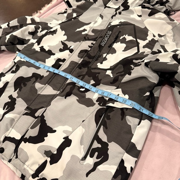 Suokeni Men's Black and Gray Camouflage Ski Jacket med - Picture 12 of 16